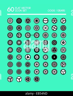 Vektor-60 Zahnräder und Getriebe Stock Vektor