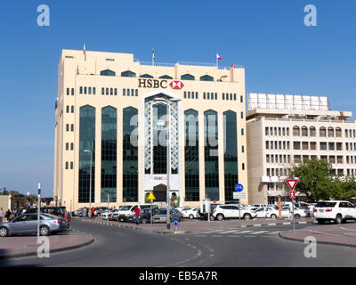 VAE Dubai Deira Altstadt HSBC Bank Stockfoto