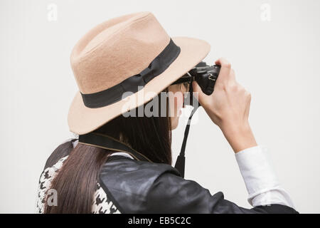 Hübsche Hipster fotografieren Stockfoto