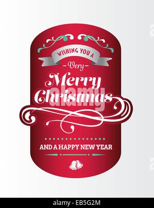 Frohe Weihnachten-Vektor mit text Stock Vektor