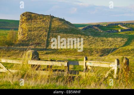 Cawfields & Milecastle 42 am Hadrianswall National Trail, Northumberland England Vereinigtes Königreich Großbritannien Stockfoto