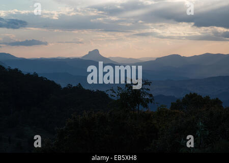 Sonnenuntergang im Lamington National Park, Queensland, Australien Stockfoto