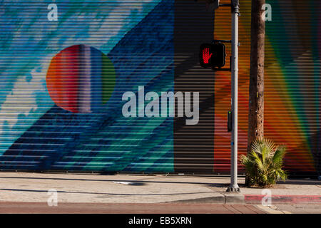 Straßenkunst auf Fairfax Avenue, Los Angeles, California, Vereinigte Staaten von Amerika Stockfoto