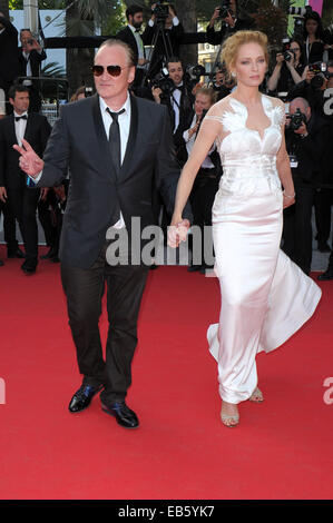 Die 67. jährlichen Cannes Film Festival - Abschlussfeier - Ankünfte mit: Uma Thurman, Quentin Tarantino Where: Cannes, Frankreich bei: 24. Mai 2014 Stockfoto