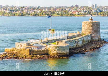 Fort Denison, Pinchgut Insel im Hafen von Sydney Stockfoto