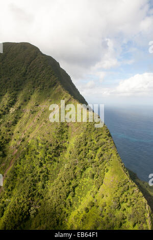 Hawaii Insel Kaunakakai Molokai Berge Vista Stockfoto