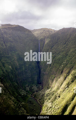 Hawaii Insel Kaunakakai Molokai Berg Berge Vista Wasserfälle Stockfoto