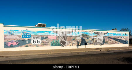 New-Mexico, Tucumcari, Historic Route 66, Wandbild Stockfoto