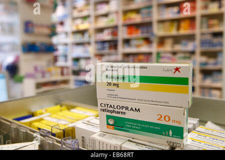 ANTIDEPRESSIVUM Stockfoto