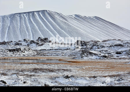 Der tephra Krater Hverfjall, in der Nähe von Mývatn in Island Stockfoto