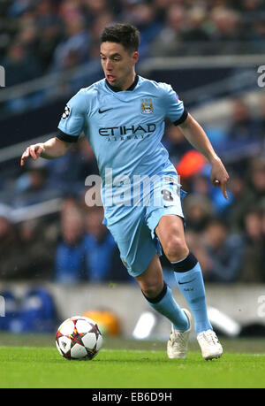 25. November 2014 - Manchester, Vereinigtes Königreich - Samir Nasri von Manchester City - UEFA Champions League-Gruppe E - Manchester City FC Bayern München - Etihad Stadium - Manchester - England 25. November 2014 - Bild Simon Bellis/Sportimage. Stockfoto