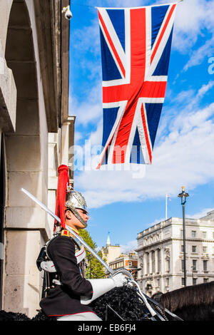 Montiert Household Cavalry Horse Guards - London Stockfoto