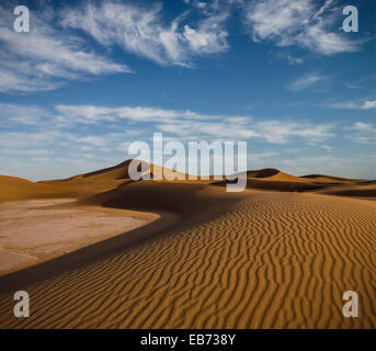 SAHARA-WÜSTE DÜNEN ERG CHIGAGA MAROKKO Stockfoto