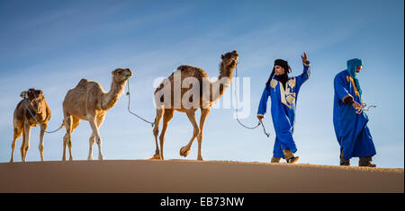 WOHNWAGEN ERG CHEBBI MERZOUGA MAROKKO Stockfoto
