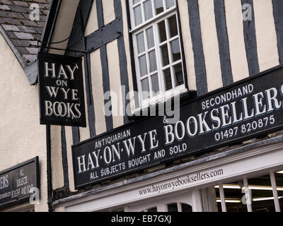 Buch-Shop, Hay-on-Wye, Wales Stockfoto