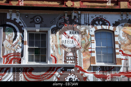 Mama Africa Restaurant auf der Long Street in Kapstadt Stockfoto