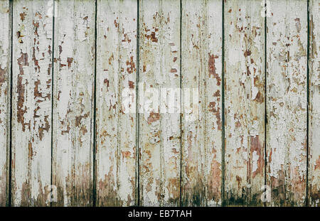 Grunge weiß graue Holzwand Textur Hintergrund.  Oberfläche des alten bewaldeten Schreibtisch übermalen. Stockfoto