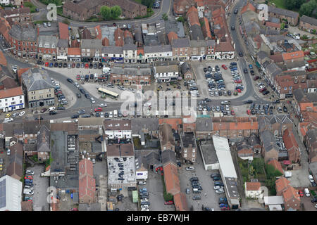Eine Luftaufnahme des Zentrums von Thirsk, einer Stadt in North Yorkshire Stockfoto