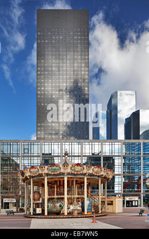 Karussell Jules Verne in La Défense, Paris Stockfoto