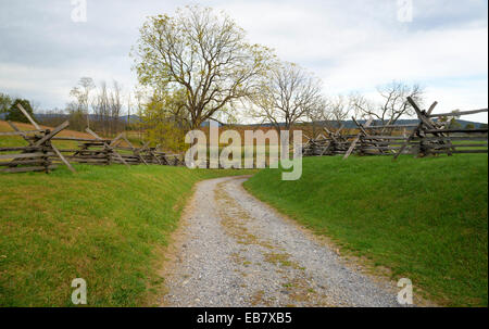 Blutige Spur, formal bekannt als Hohlweg Antietam National Battlefield, Sharpsburg, Maryland, USA Stockfoto