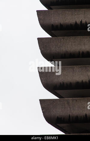 Cromwells Tower, Barbican Center London, England, Vereinigtes Königreich. Stockfoto