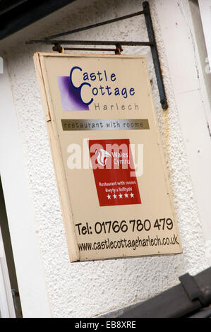 Castle Cottage Restaurant, Harlech, North Wales, UK Stockfoto