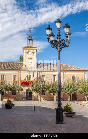 Plaza del Ayuntamiento in Carrion de Los Condes, Jakobsweg, Palencia, Spanien Stockfoto