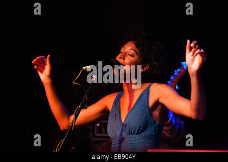 Corinne Bailey Rae durchführen an den Gypsy Teestuben, Deep Ellum, Dallas, Texas, Vereinigten Staaten von Amerika. Stockfoto