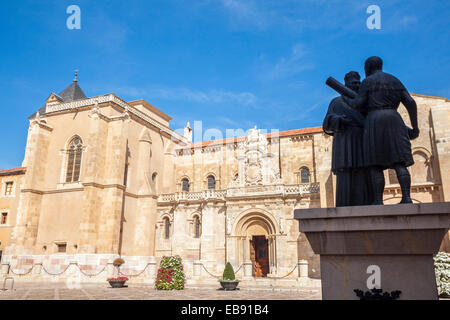 Real Colegiata de San Isidoro in León, Jakobsweg, Leon, Spanien Stockfoto