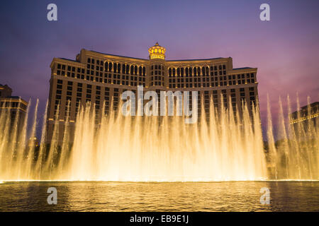 Brunnen im Bellagio Hotel Casino am Las Vegas Strip Stockfoto