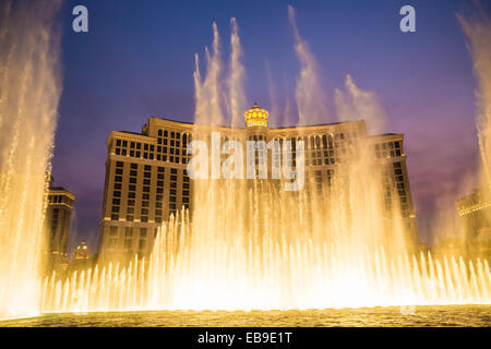 Brunnen im Bellagio Hotel Casino am Las Vegas Strip Stockfoto
