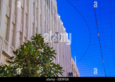 Art-Deco-Fassade des Myer shopping Emporium, Bourke Street Melbourne Australien Stockfoto