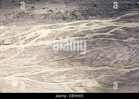 Die schnell zurückweichenden Glacier d' Orny über dem Val Ferret in den Schweizer Alpen. Stockfoto