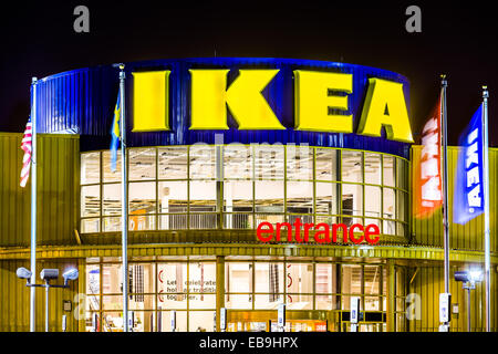 IKEA Einrichtungshaus Eingang Stockfoto