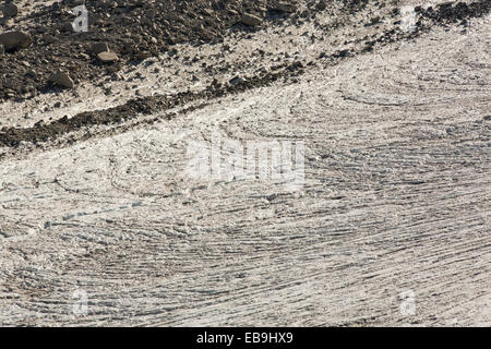 Die schnell zurückweichenden Glacier d' Orny über dem Val Ferret in den Schweizer Alpen. Stockfoto