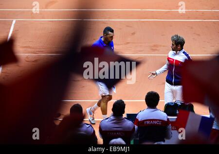 Jo-Wilfried TSONGA/Arnaud CLEMENT - 21.11.2014 - Frankreich/Suisse - Finale Coupe Davis - Foto: Dave Winter/Icon Sport Stockfoto