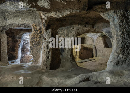 Unterirdischen Stadt Kaymakli, Kappadokien, Nevsehir Provinz, Türkei Stockfoto