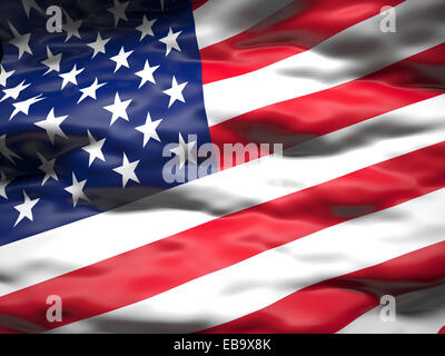 amerikanische alte Herrlichkeit 3d Flagge Stockfoto