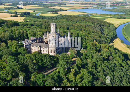 Marienberg mit Schloss Marienburg und dem Leinetal bei Nordstemmen, Niedersachsen Stockfoto