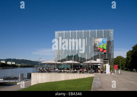 Lentos Kunstmuseum Linz, Donau, Oberösterreich, Österreich Stockfoto