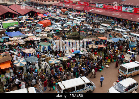 Nakasero Markt, im Herzen von Kampala. Stockfoto