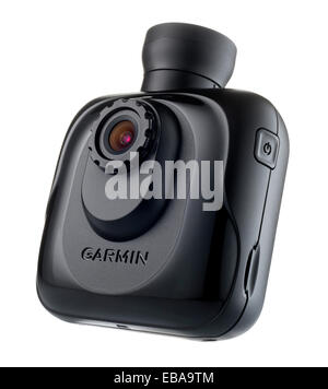 Garmin Dash Cam Fahrzeug fahren Recorder. Zeichnet auf Videomaterial und Vorfälle und Ihre Geschwindigkeit und Position. Stockfoto