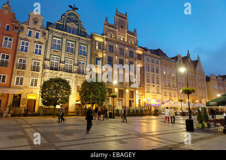 Dlugi Targ, langer Markt, Gdansk, Pommersche Woiwodschaft, Polen Stockfoto