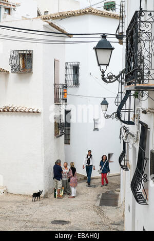 Ein Blick auf die Altstadt von Altea, Valencia, Spanien Stockfoto