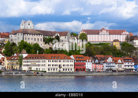 Burg Meersburg, altes Schloss und Neues Schloss, neues Schloss, Meersburg, Bodensee, Baden-Württemberg, Deutschland, Europa Stockfoto