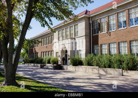 Brown v. Board Of Education National Historic Site, endete Gerichtsentscheidung 1954 "separate but equal" Schulen, Topeka, Kansas Stockfoto