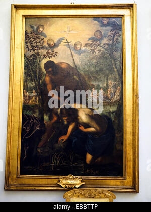 Domenico Tintoretto (Domenico Robusti, Venezia 1560 - Venezia-1635) Battesimo di Cristo (die Taufe Christi) Öl auf Leinwand Musei Capitolini - Rom, Italien Stockfoto