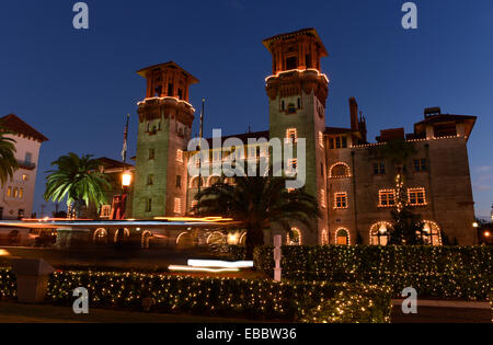 Lightner Museum in St. Augustine Nacht der Lichter in St. Augustine, Florida. Stockfoto