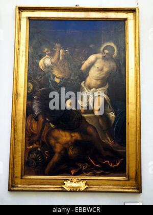 Domenico Tintoretto (Domenico Robusti, Venezia 1560 - Venezia 1635) Flagellazione (die Geißelung) Öl auf Leinwand Musei Capitolini - Rom, Italien Stockfoto