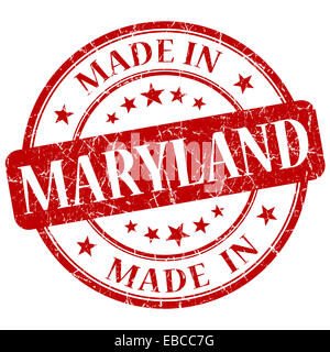 in Maryland rote Runde Grunge isoliert Stempel gemacht Stockfoto